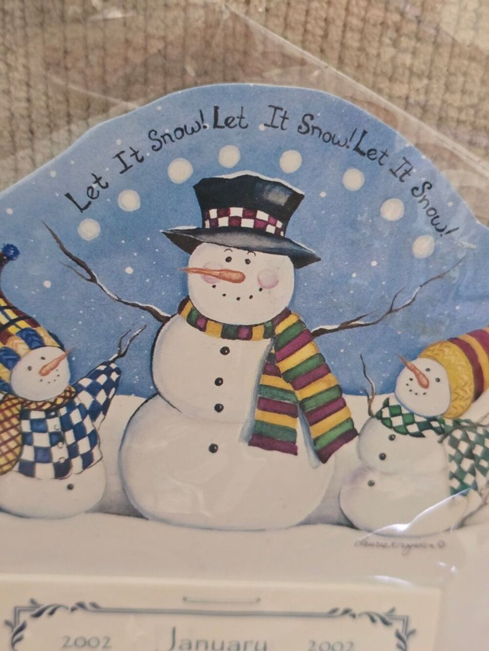 Vintage Assorted Die-Cut Calendars 1994 1995 2002 Snowman Hot Air Balloon Women - Picture 8 of 14